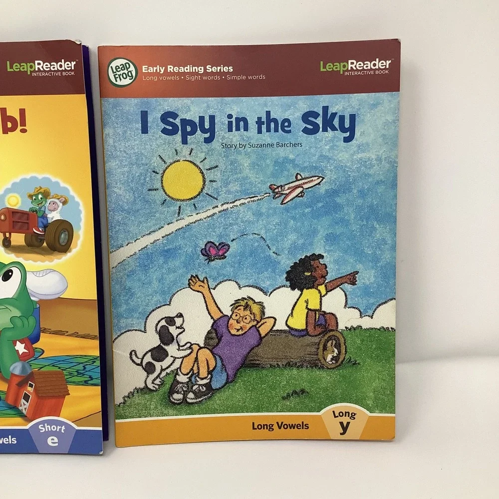 LeapFrog LeapReader Early Reading Books Lot 2‎ Best Job I Spy Sky Hardcover